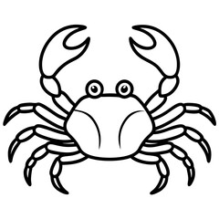 Minimalist Crab Vector