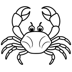 Minimalist Crab Vector