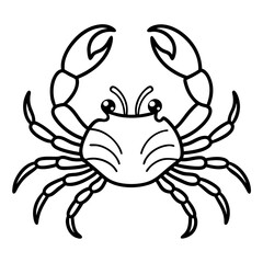 Minimalist Crab Vector