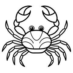 Minimalist Crab Vector