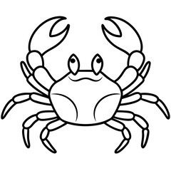 Minimalist Crab Vector