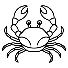 Minimalist Crab Vector