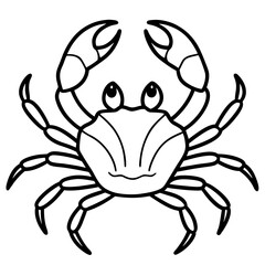 Minimalist Crab Vector