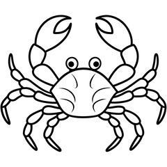 Minimalist Crab Vector