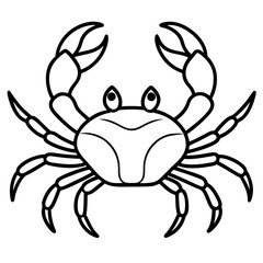 Minimalist Crab Vector