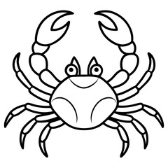 Minimalist Crab Vector