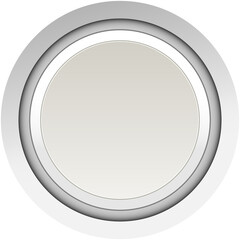 Button circle round metal white color frame