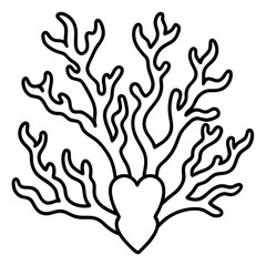 Whimsical Heart and Reef Line Design