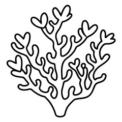 Obraz premium Whimsical Heart and Reef Line Design