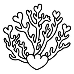 Whimsical Heart and Reef Line Design