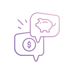 Fototapeta premium Financial Chat icon vector stock illustration