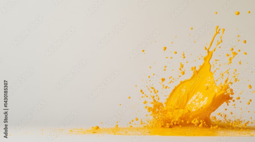 Aufkleber blue paint collides dramatically with a bright yellow splash, capturing motion and energy against a 