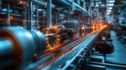 Naklejka premium Industrial Automation and Digitalization