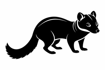 civet sihouette black vector