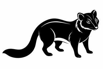 civet sihouette black vector