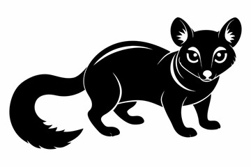 civet sihouette black vector