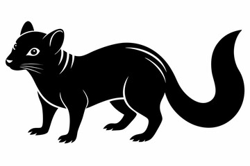 civet sihouette black vector