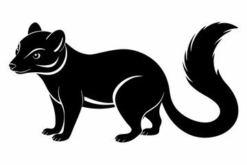 civet sihouette black vector