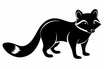 civet sihouette black vector