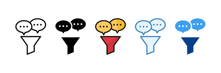 Chat Filter  Icon Set Multiple Style Collection