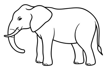 Minimalist Elephant Vector