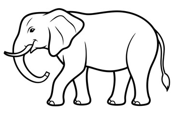 Minimalist Elephant Vector