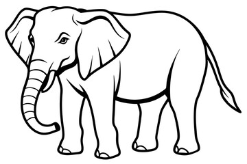 Fototapeta premium Minimalist Elephant Vector