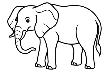 Minimalist Elephant Vector