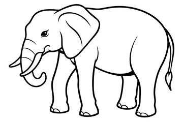 Minimalist Elephant Vector