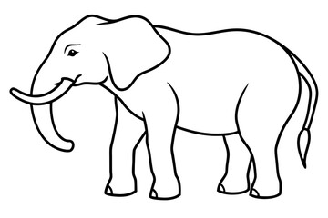 Minimalist Elephant Vector