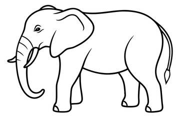 Minimalist Elephant Vector