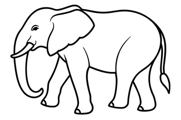 Minimalist Elephant Vector