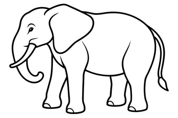 Minimalist Elephant Vector
