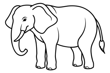 Minimalist Elephant Vector