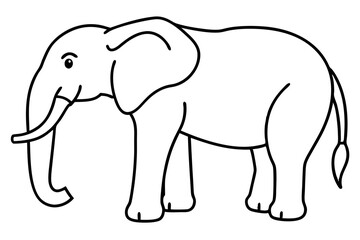 Minimalist Elephant Vector