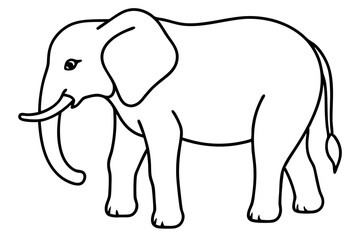 Minimalist Elephant Vector