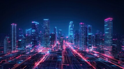 Futuristic Cyberpunk Cityscape