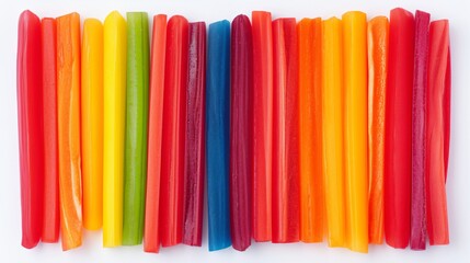 Colorful Rainbow Candy Sticks Assorted Flavors Sweet Treats Food Photography