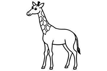 Minimalist Giraffe Sketch