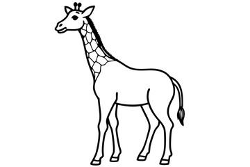 Minimalist Giraffe Sketch