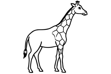 Minimalist Giraffe Sketch