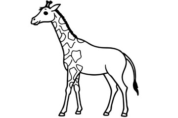 Minimalist Giraffe Sketch