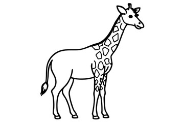 Minimalist Giraffe Sketch
