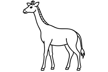 Minimalist Giraffe Sketch