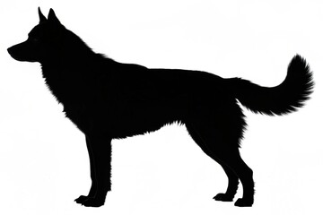 siberian husky sihouette black vector
