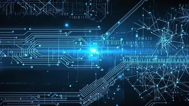 Abstract Digital Network Connections: Futuristic Technology Background