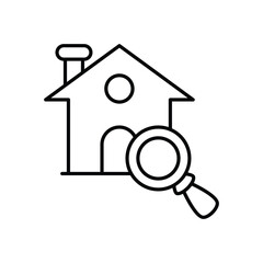 Property Search icon vector stock illustration