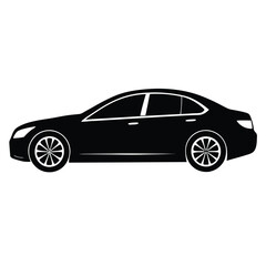 Fototapeta premium Sedan Car Vector – Modern Vehicle Illustration for Automotive, Transport & Design Projects