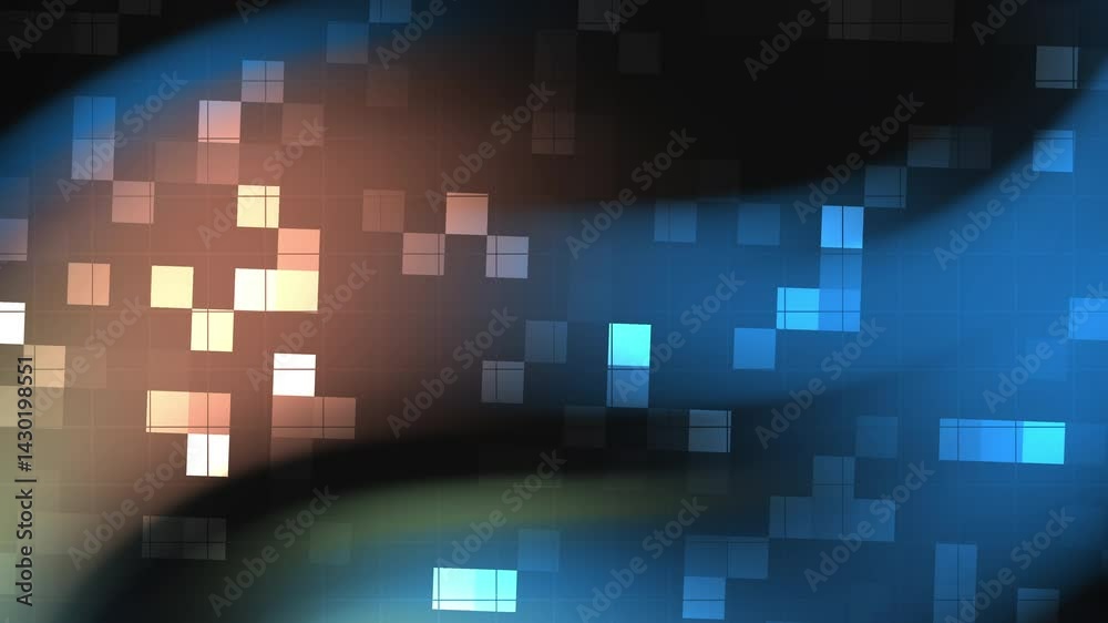 Poster abstract colorful geometric shapes with soft lighting and smooth gradients in background