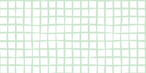 Spring minimalist light mint green modern grid check plaid retro inspired vector pattern print, seamless wallpaper texture design